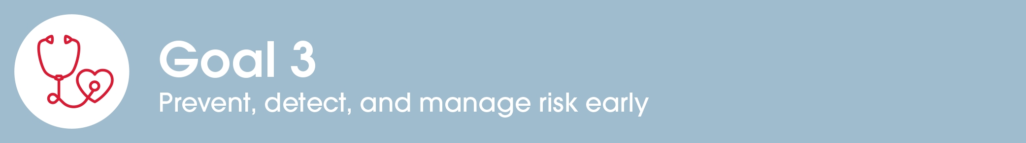 Goal 3: Prevent, detect, and manage risk early
