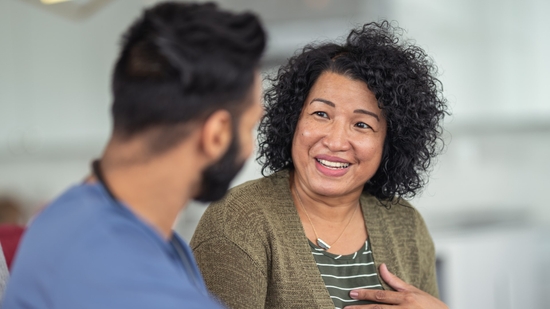 Mature woman is discussing heart health check with her GP