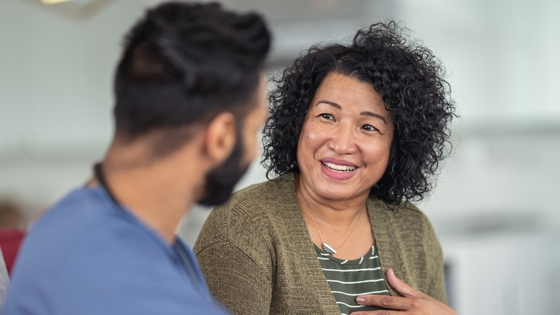 Mature woman is discussing heart health check with her GP